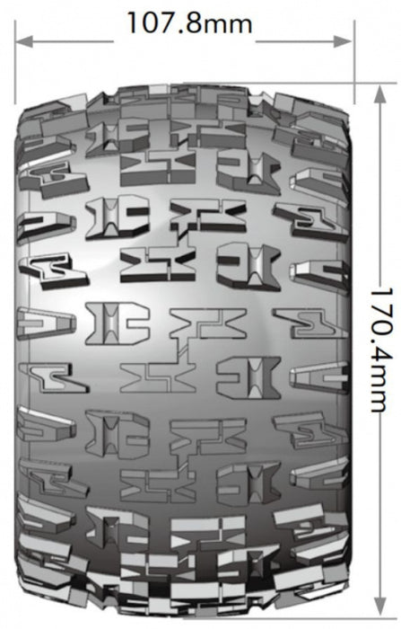 Louise 2PCS MT-PIONEER 169.7x105.3mm 1/8 Monstertruck-/Truggy-Radsatz
