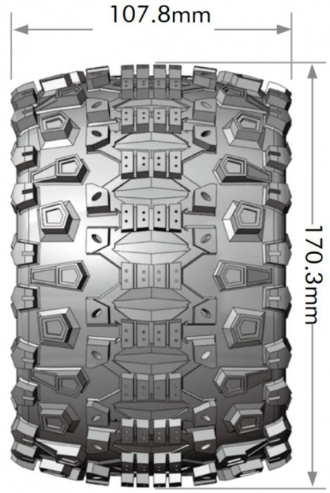 Louise 2PCS MT-UPHILL 1/8 Monstertruck-/Truggy-Räderset