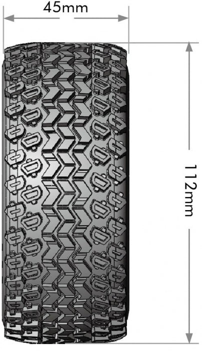 Louise 2PCS SC-HUMMER 112x45mm 1/10 Short-Course-Rad-Set