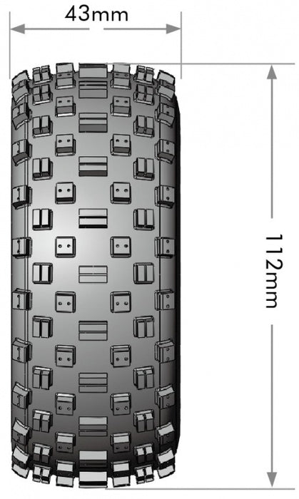 Louise 2PCS SC-ROCK 112x43mm 1/10 Short-Course-Radsatz