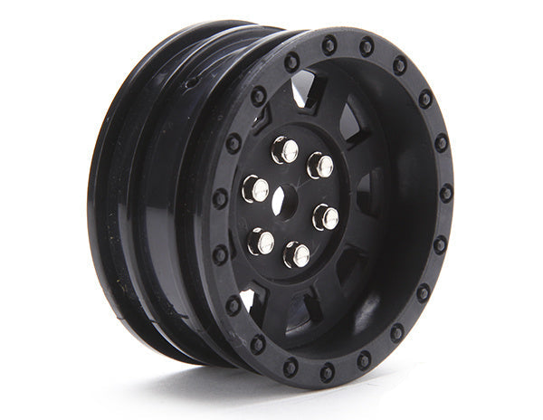 Louise 2PCS CR-CHAMP 1.9" 123x44.5mm 1/10 Crawler-Radsatz (Schwarz)