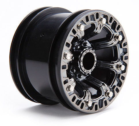 Jantes de roues de crawler Louise 2PCS 2.2" 1/10 (Chrome noir)