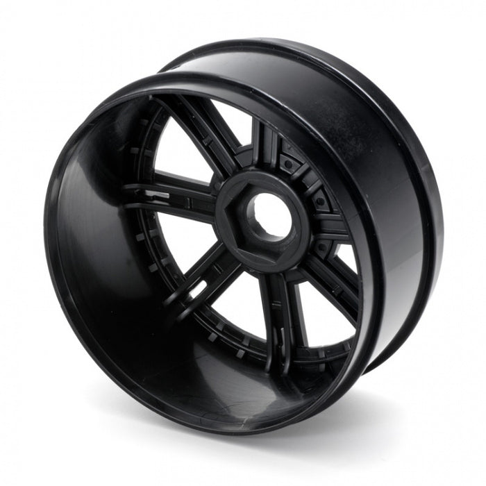Louise 2PCS 83.5x42mm 1/8 Buggy Wheel Rims (Black)