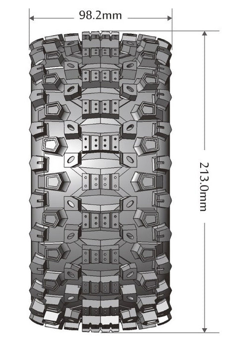 Louise 2PCS X-UPHILL 212.8x98.2mm 1/5 Kraton 8S Wheel Set