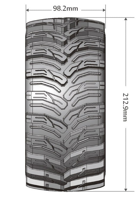 Jeu de roues Louise X-CYCLONE 2 pièces 212.9x98.2mm 1/5 Kraton 8S