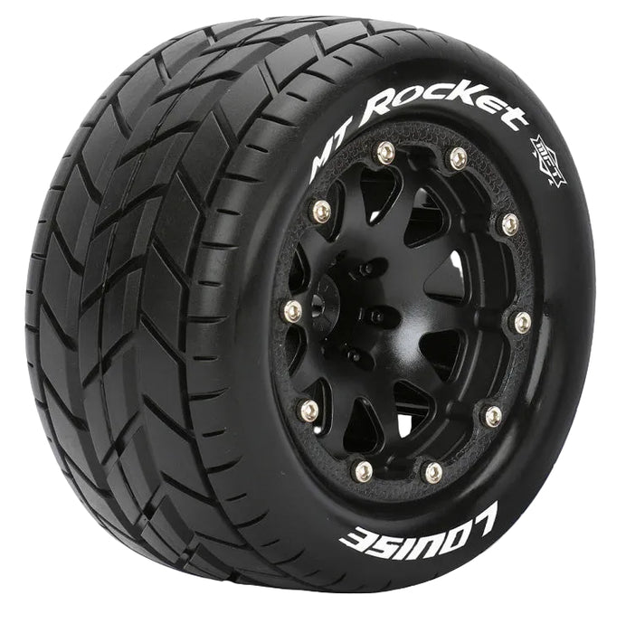 Louise 2PCS MT-ROCKET 133x70mm 1/10 Monster Truck Wheel Set