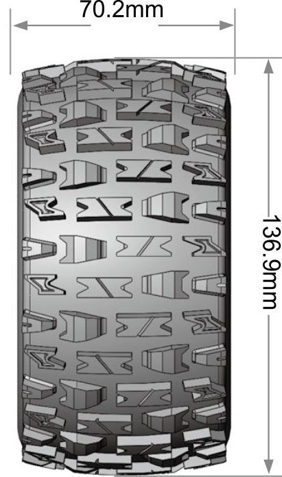 Louise 2PCS MT-PIONEER 1/10 Monster Truck Wheel Set
