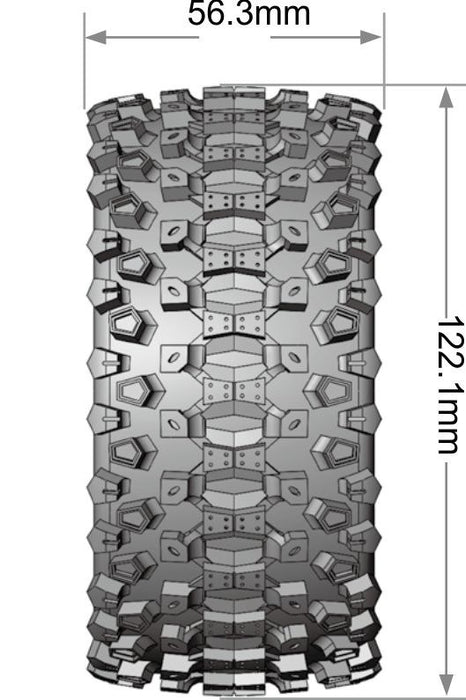 Ensemble de roues pour monster truck Louise 2PCS ST-UPHILL 1/10