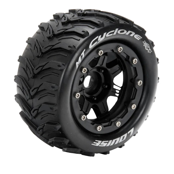 Louise 2PCS MT-CYCLONE 136.9x70.2mm 1/10 Maxx-Radset (Schwarz)