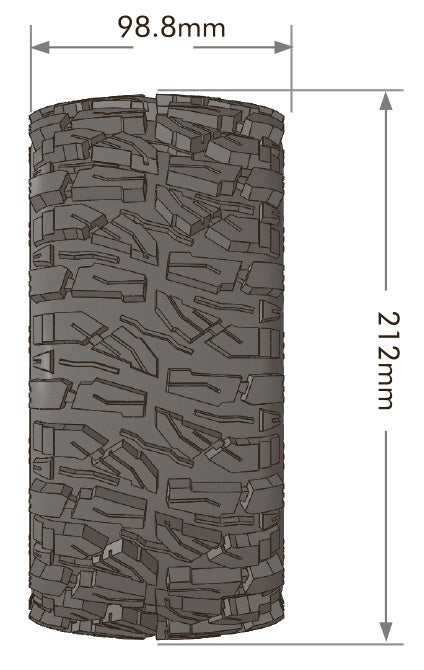 Louise 2PCS X-MALLET 212x98.8mm 1/5 Kraton 8S Radsatz
