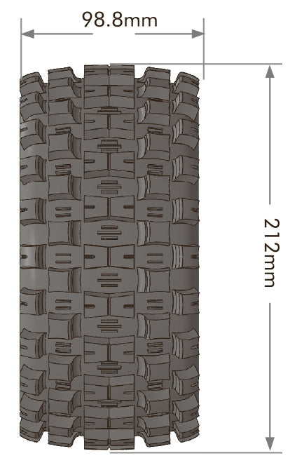 Louise 2PCS X-MCROSS 212x98.8mm 1/5 X-Maxx Radsatz