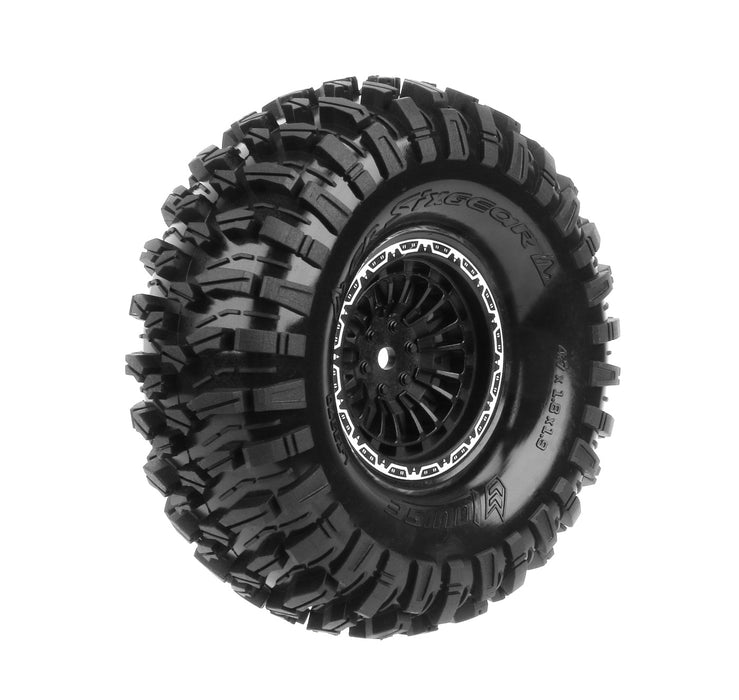 Ensemble de roues de crawler 1/10 Louise 2PCS 1.9" CR-SIXGEAR (noir)
