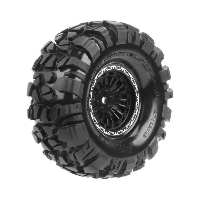 Louise 2PCS 1.9" CR-GRAVELSTAGE 1/10 Crawler Wheel Set (Black)