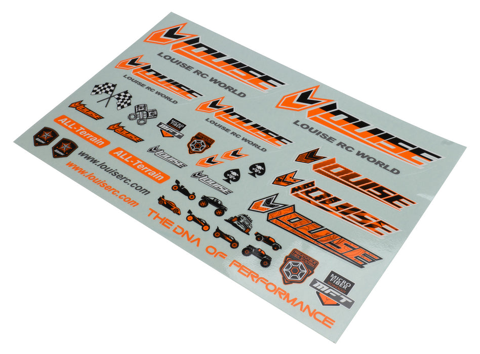 Planche d'autocollants Louise (orange)