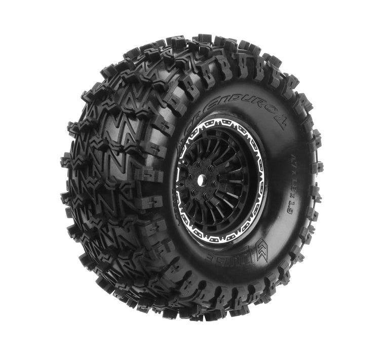 Ensemble de roues de crawler 1/10 CR-ENDURO 1,9" Louise 2PCS (noir)