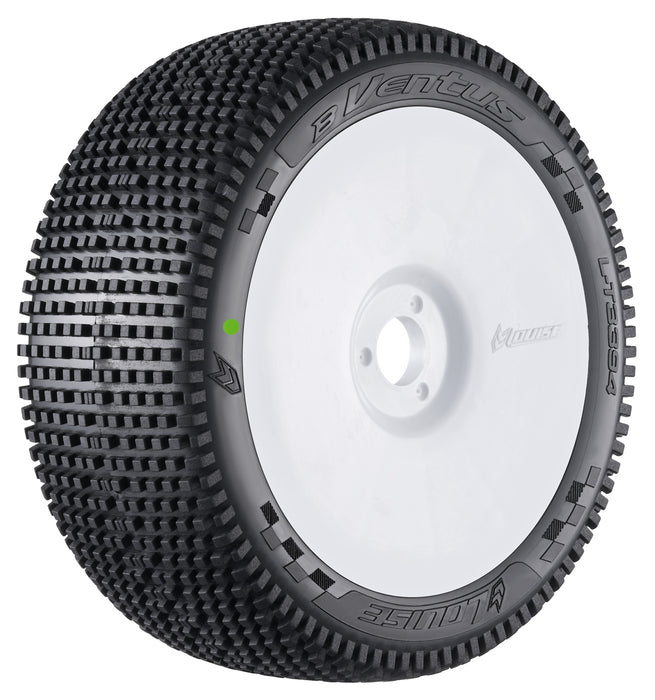 Louise 2PCS B-VENTUS 113.7x42.9mm 1/8 Buggy-Radset (Weiß)