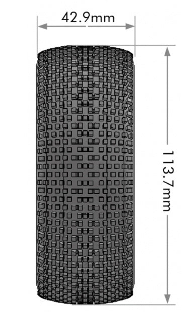 Louise 2PCS B-VENTUS 113.7x42.9mm 1/8 Buggy-Radset (Weiß)