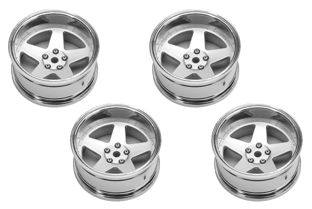Jantes Louise 4PCS 1/10 Drift à déport réglable (argent mat)