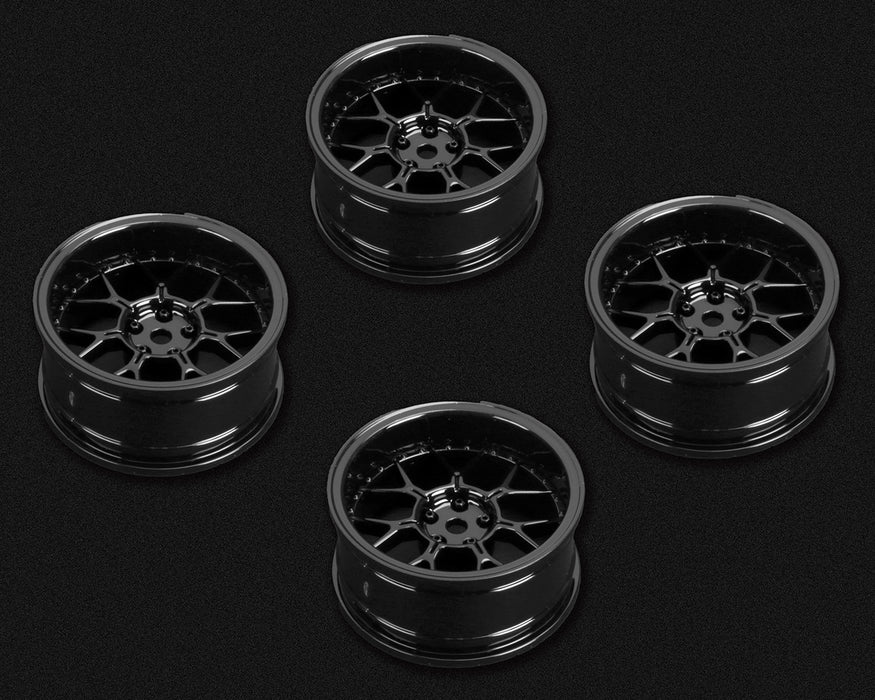 Jantes de roues à déport réglable pour drift Louise 4PCS 1/10 (noir)