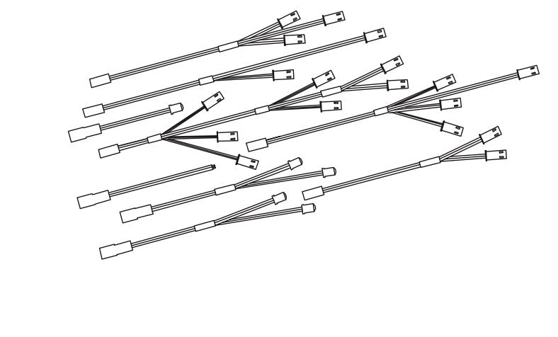 Ensemble de lumière LED et câbles pour Absima CR4.4 1/10