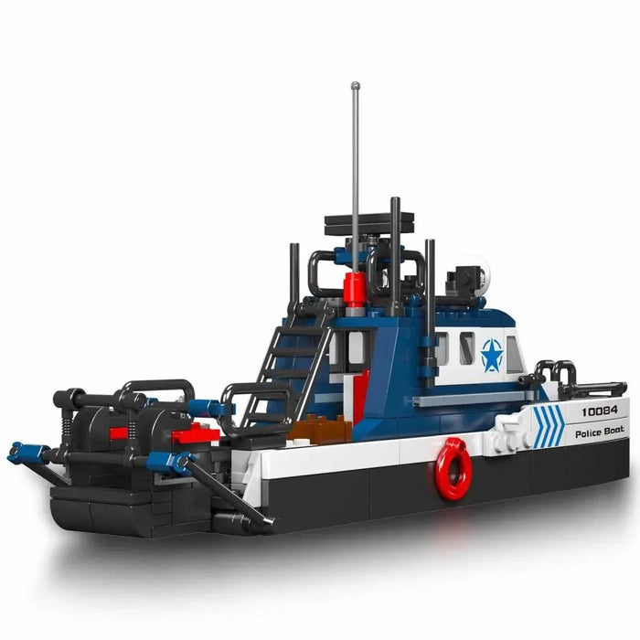 Mould King 10084 Police Boat Model (413 Pieces)