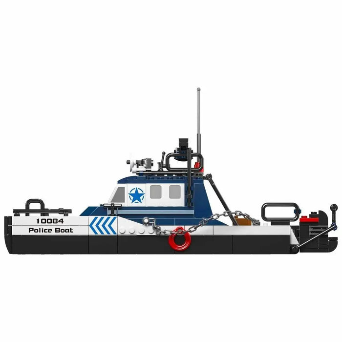 Mould King 10084 Police Boat Model (413 Pieces)