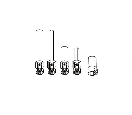 Main Drive Shaft Set & Rear Axle Hub for HobbyPlus CR18P PRO GOAT 1/18