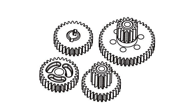 Transmission Gears for HobbyPlus CR18P 1/18 (Metaal)