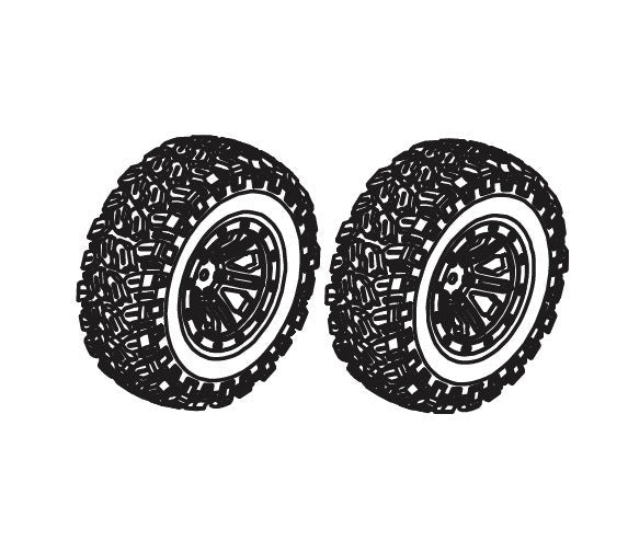 2PCS Radsatz für Absima CR1.8 Yucatan 1/8