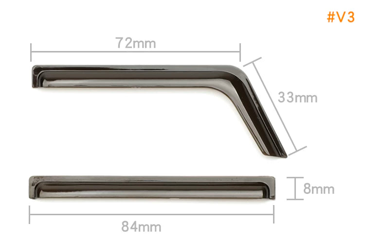 RCDream Side Window Rain Guards for FMS FCX10 Camel Trophy Defender 1/10