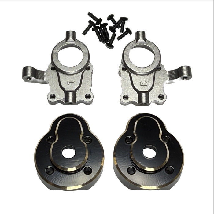 Front Portal Hub Set V2 for HobbyPlus CR18P EVO/GOAT 1/18 (AL)