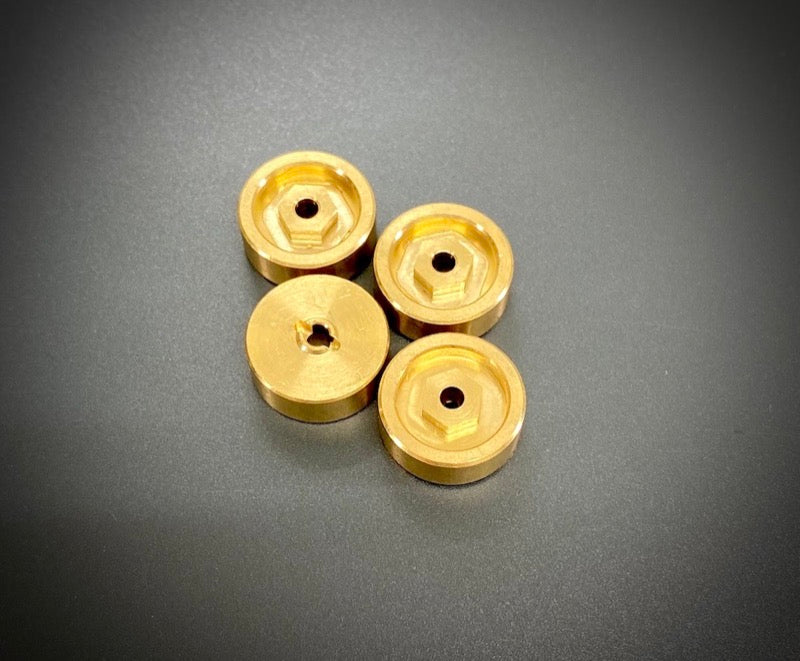 11g Wheel Hex Hubs for HobbyPlus CR18P 1/18 (Brass)