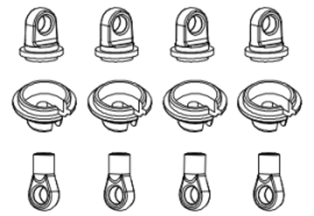 Stoßdämpfer-Teileset für Yikong YK4107 1/10 (21178)