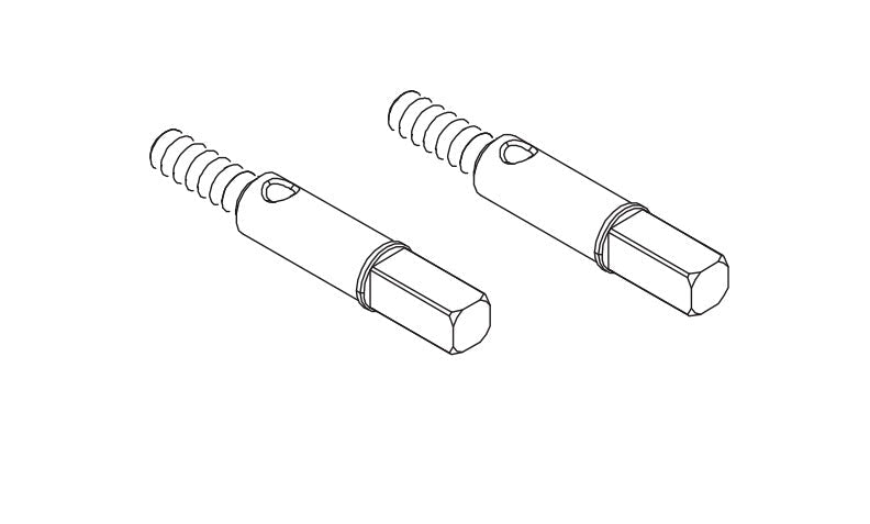 2PCS Arbre d'essieu arrière Portal pour Absima CR4.4 1/10