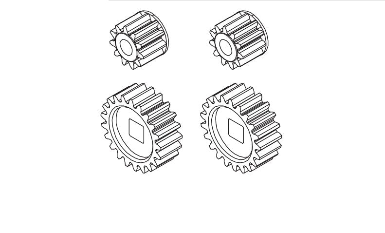 Portalachse Stahlzahnrad 11Z/21Z für Absima CR4.4 1/10