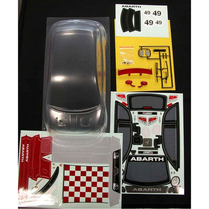 Queens of the Road Abarth 500 Assetto Corse Clear Body 1/10 (190mm)