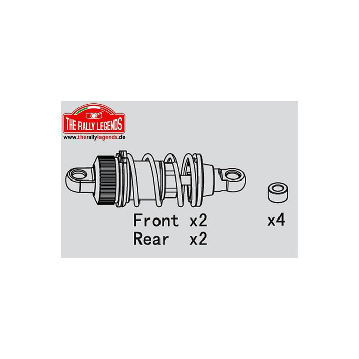 The Rally Legends 4PCS Touring Shock Set (Short, Plastic)