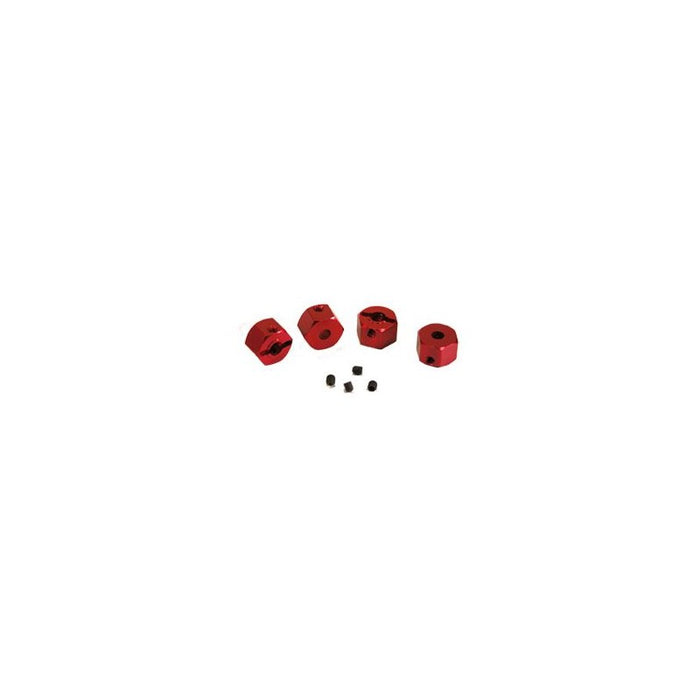 The Rally Legends 4PCS Wheel Hex Red (Wider)