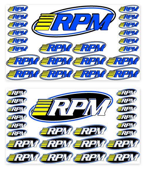 Planche d’autocollants Pro Logo RPM 2PCS