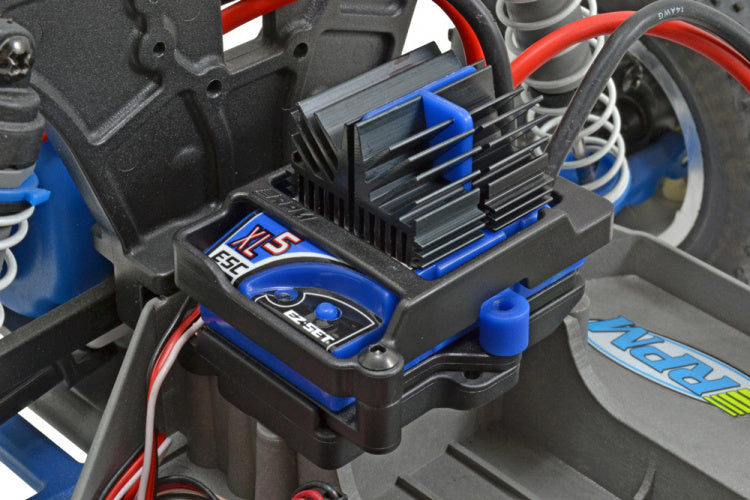 RPM XL-5 ESC Cage Black for Traxxas Slash 2WD/4x4, Stampede 4x4 1/10 (Blue)
