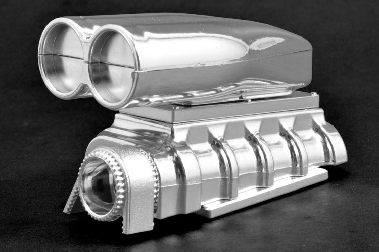 RPM Mock Shotgun Style Intake & Blower Set 1/8-12 (Chrome)