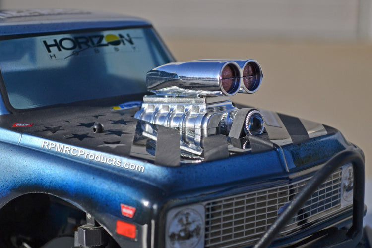 RPM Mock Shotgun Style Intake & Blower Set 1/8-12 (Chrome)