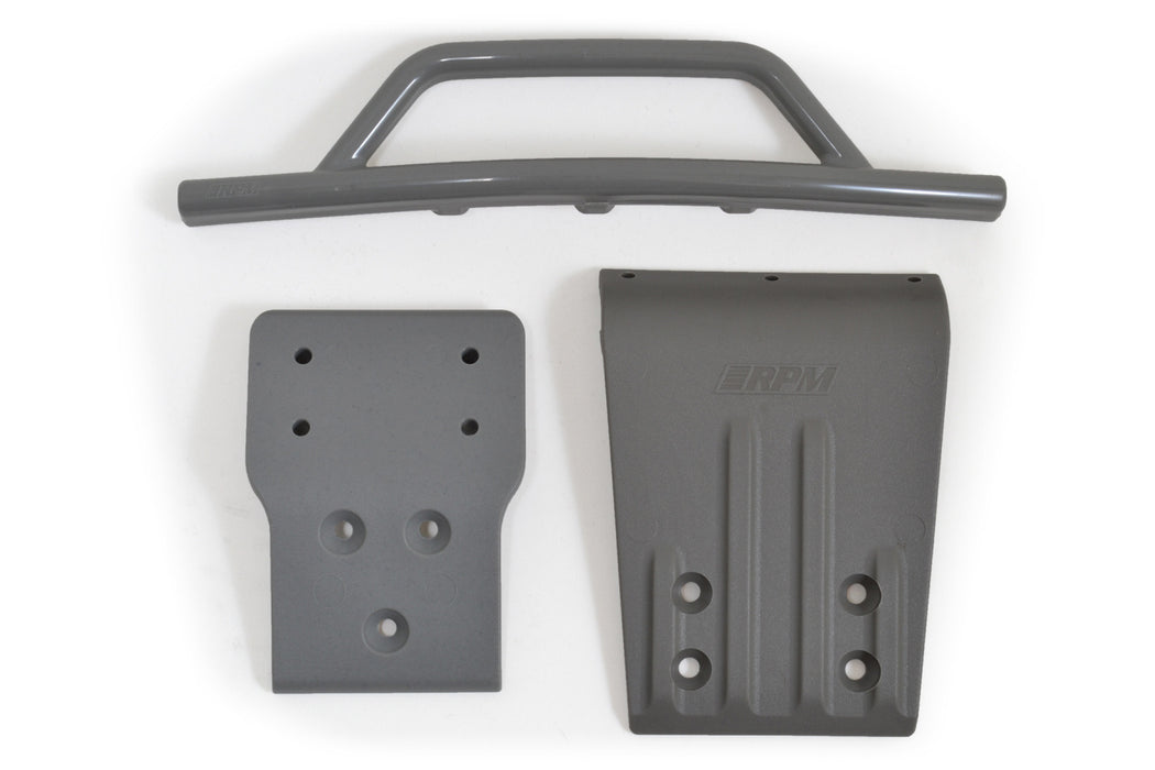 RPM Front Bumper & Skid Plate for Traxxas Slash 4x4 1/10 (Gray)