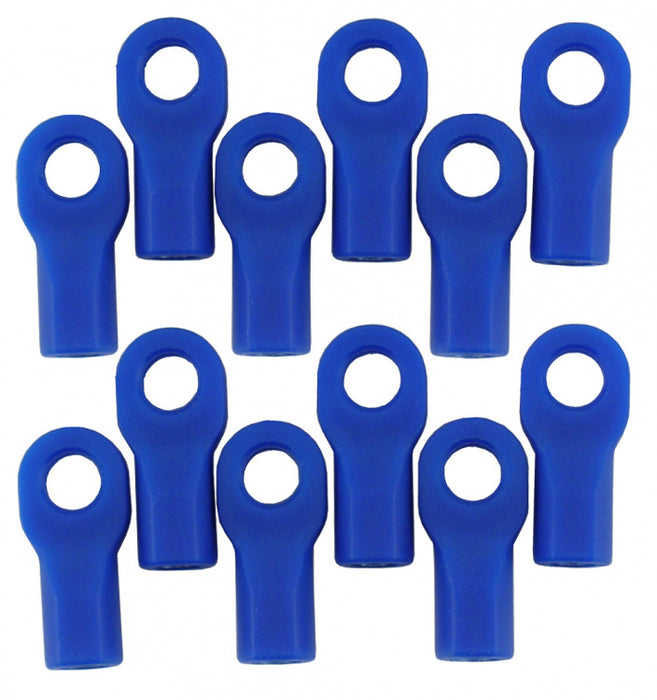RPM 12PCS kurze Spurstangenköpfe für Traxxas Slash usw. 1/10 (Blau)