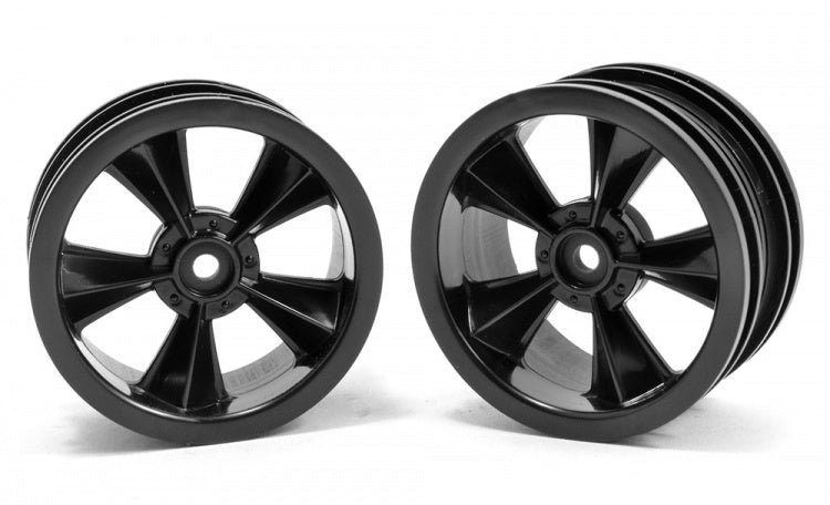 RPM 2 Stück 26 mm Resto-Mod-Felgen für Kyosho Fazer Mk2 (Schwarz)