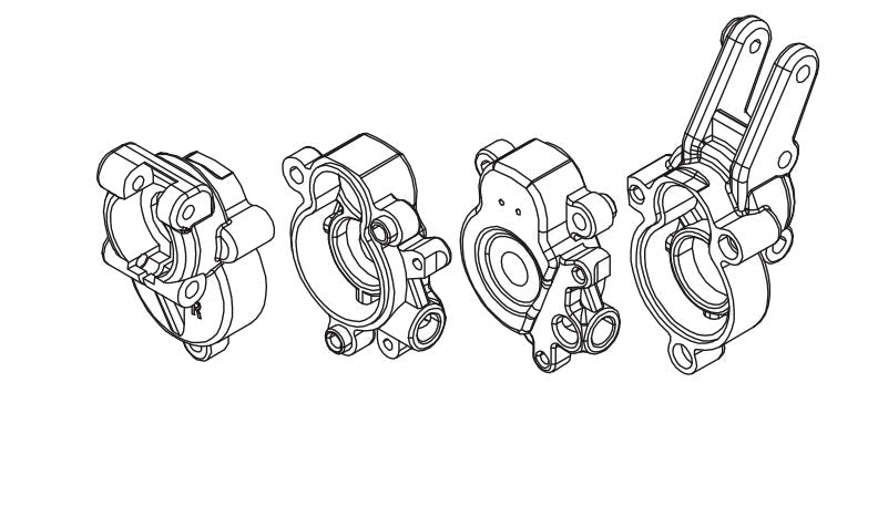 Hinterachsgehäuse für Absima CR4.4 1/10