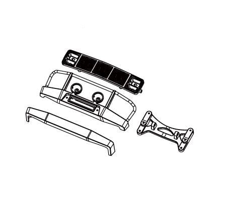 Grill & Bumper for HobbyPlus CR18P Rock Van 1/18