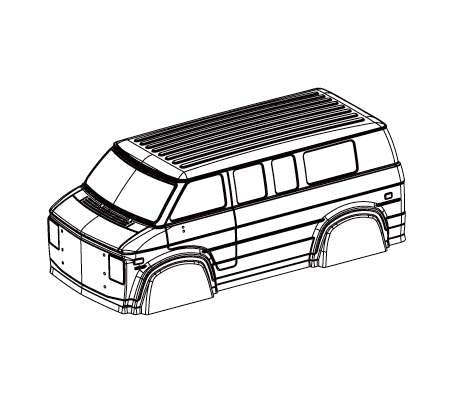 Rock Van Body Shell for HobbyPlus CR18P EVO 1/18 (Unpainted)