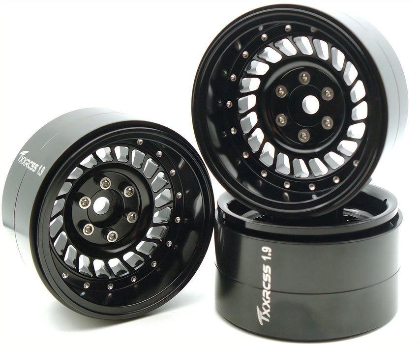 TxxRcss 4PCS 1.9" 55x27mm Beadlock Wheels Rims 1/10