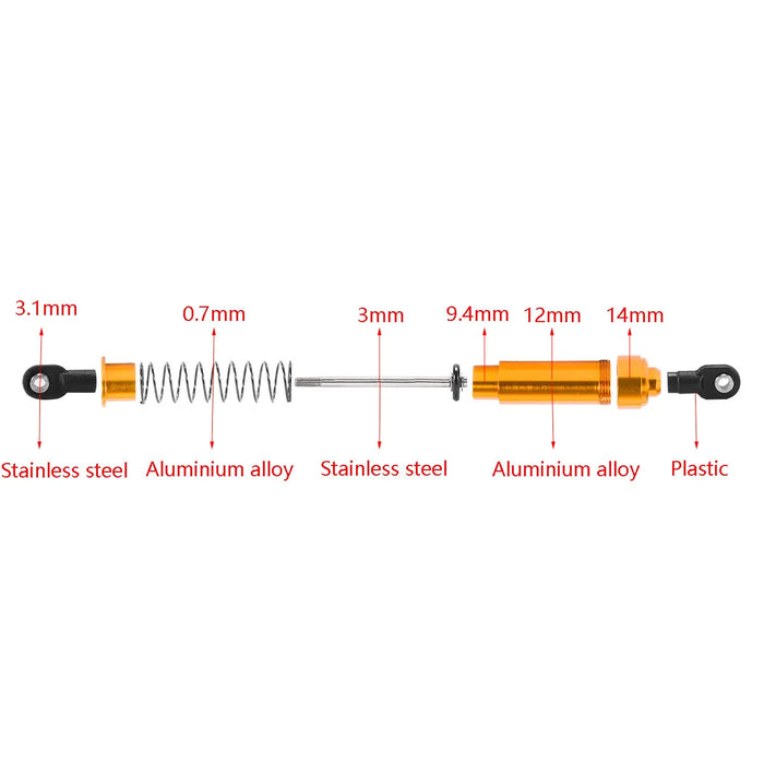 75mm-115mm Big Bore Shocks w/ Oil Filled 1/10
